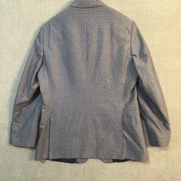 Tommy Hilfiger Linen Sport Coat Mens L42 Blazer Microdot Pattern 2 Button - Picture 7 of 11